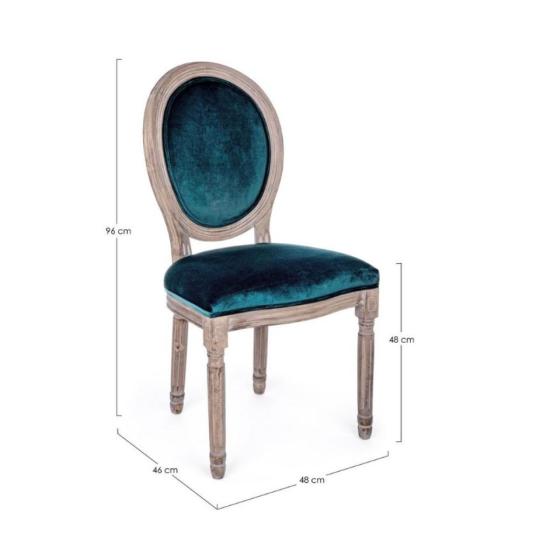kerek hattamlas klasszikus kek fenyes barsony karpitos szek etkezoszek provanszi provence polgari mediterran country elegans butor vintage konyha.jpg